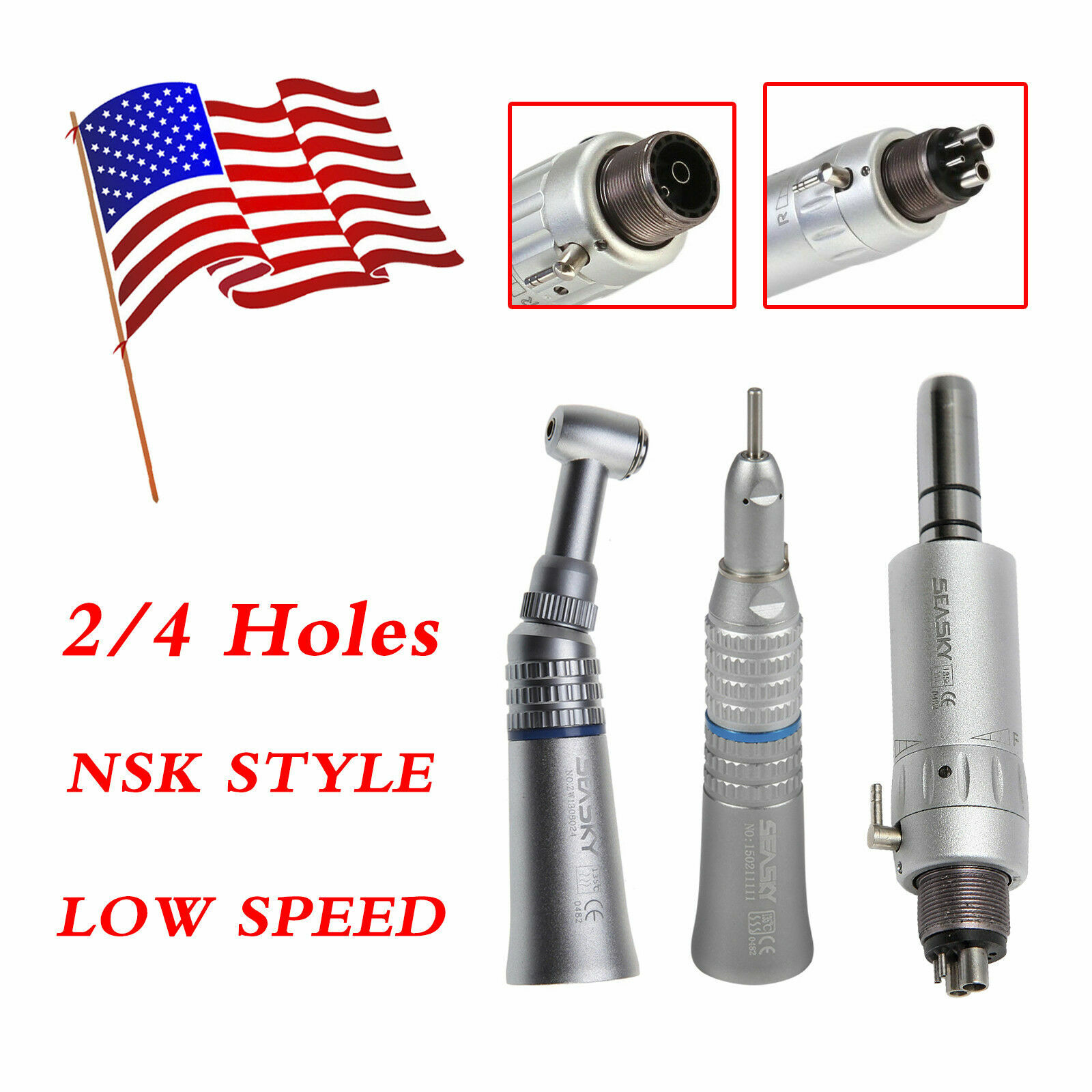NSK Type Dental Slow Low Speed Contra Angle/ Straight/ Air Motor 2H/4H D’o