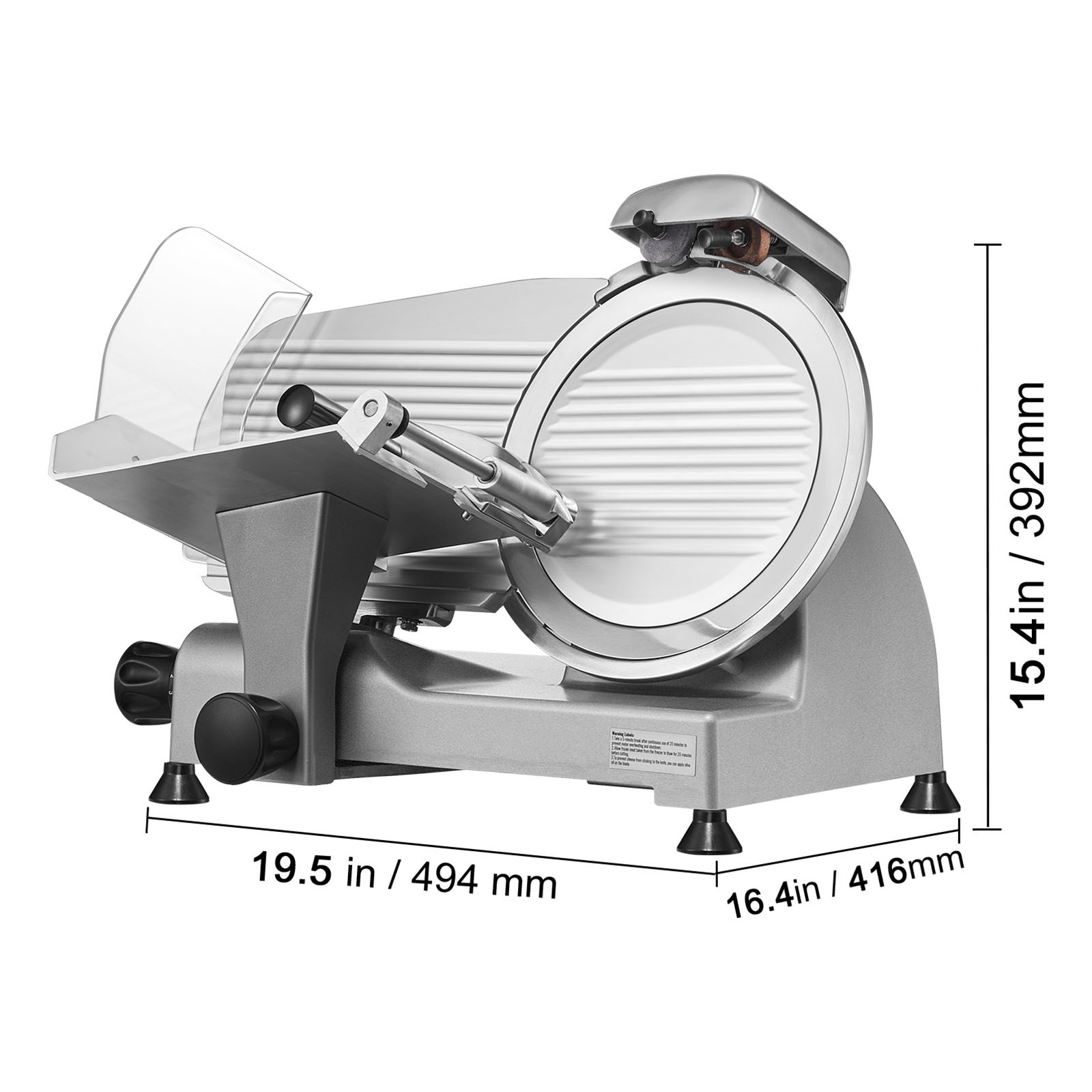 Uimoso Meat Slicer 340W Electric Deli Food Slicer with 10 inch SUS420 Blade
