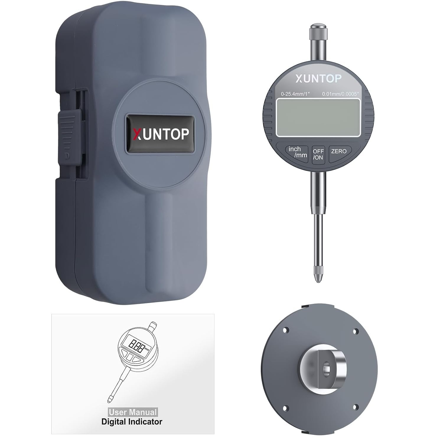 Digital Dial Indicator 1″/0.0005″ LCD Display Electronic Dial Indicator