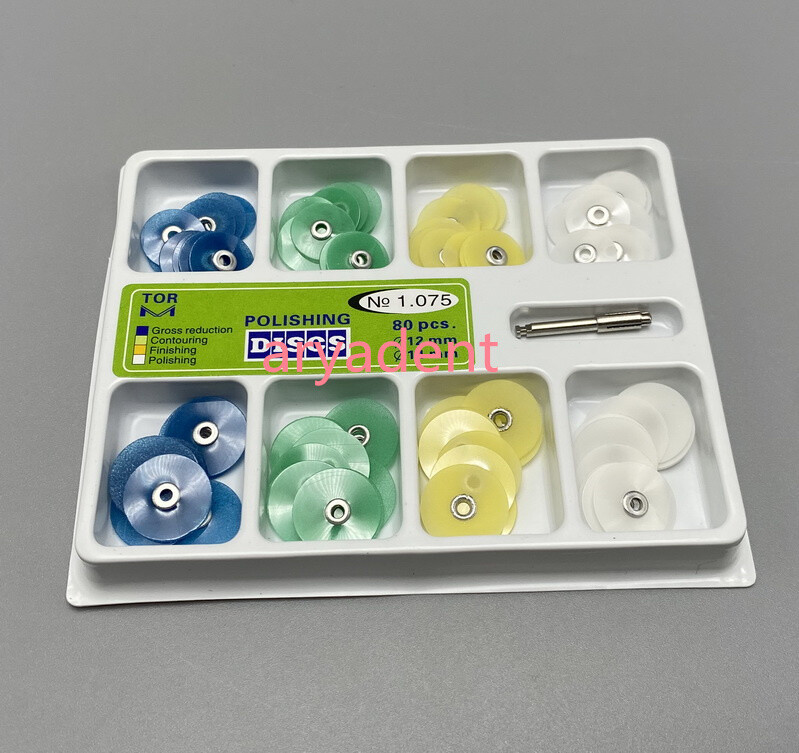 Dental Composite Resin Finishing Polishing Discs Strips + Mandrel Assorted Set