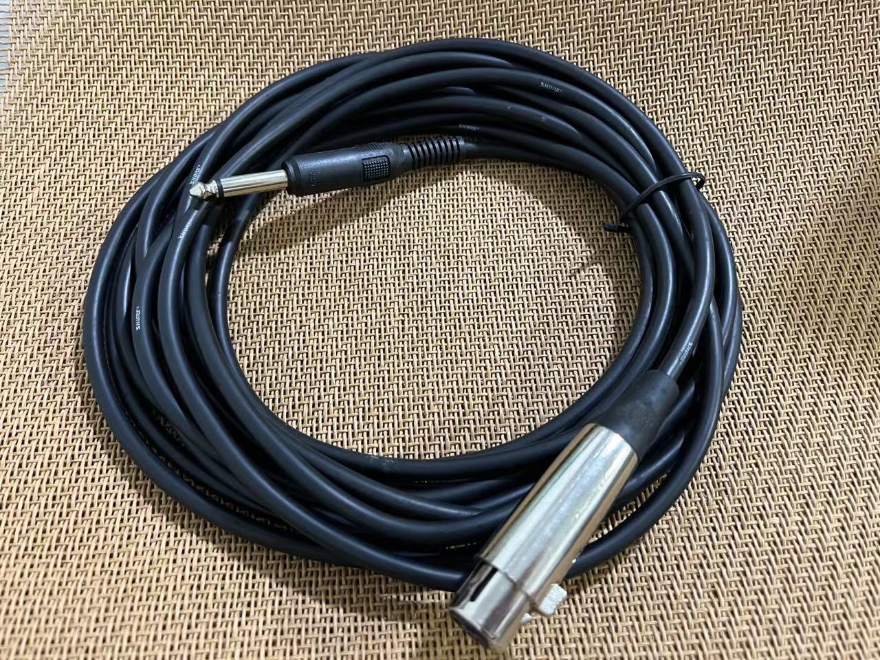 XLR 3-Pin Female to 1/4″ Plug TS Microphone Mono Cable Unbalanced Shielded Audio