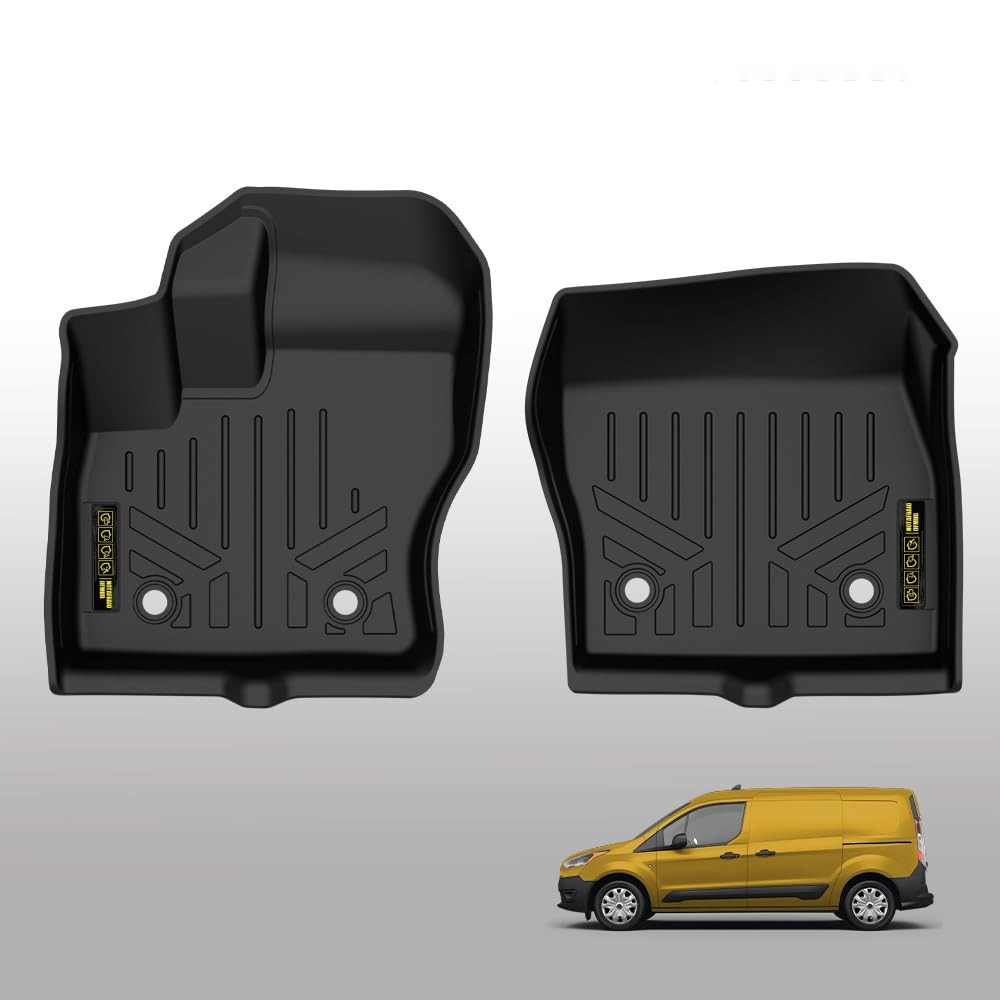 TPE Floor Mats Cargo Liners for Ford Transit Connect 2014-2021 2PCS All-Weather