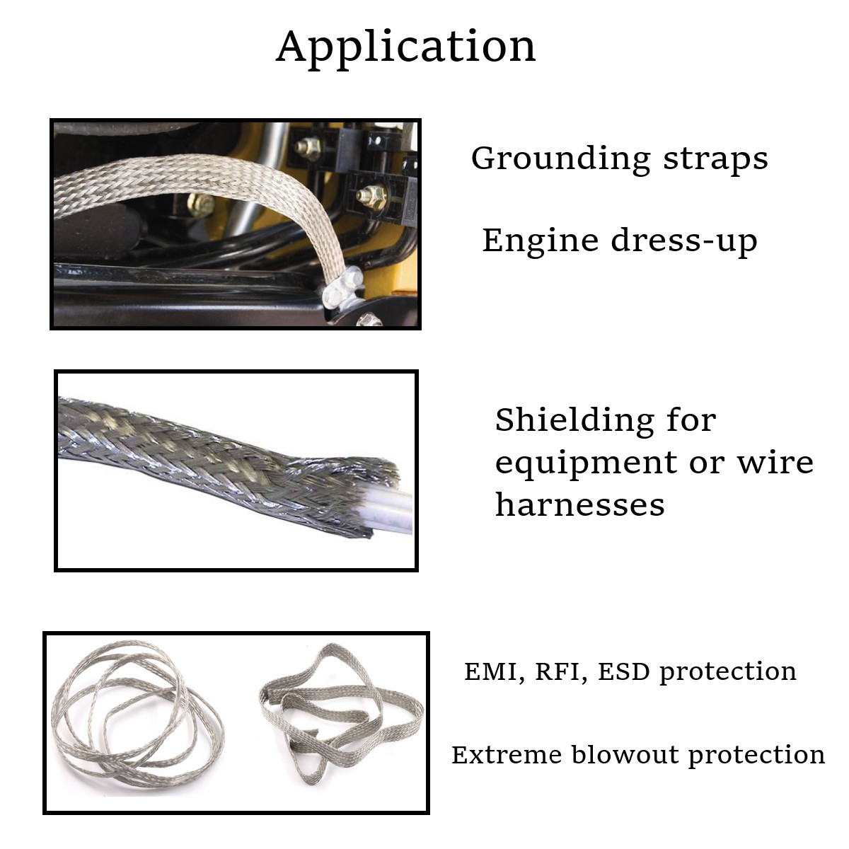 Braided Tinned Copper Hose Metal Shielding Sleeve Wire Wrap Sheath Protector Lot