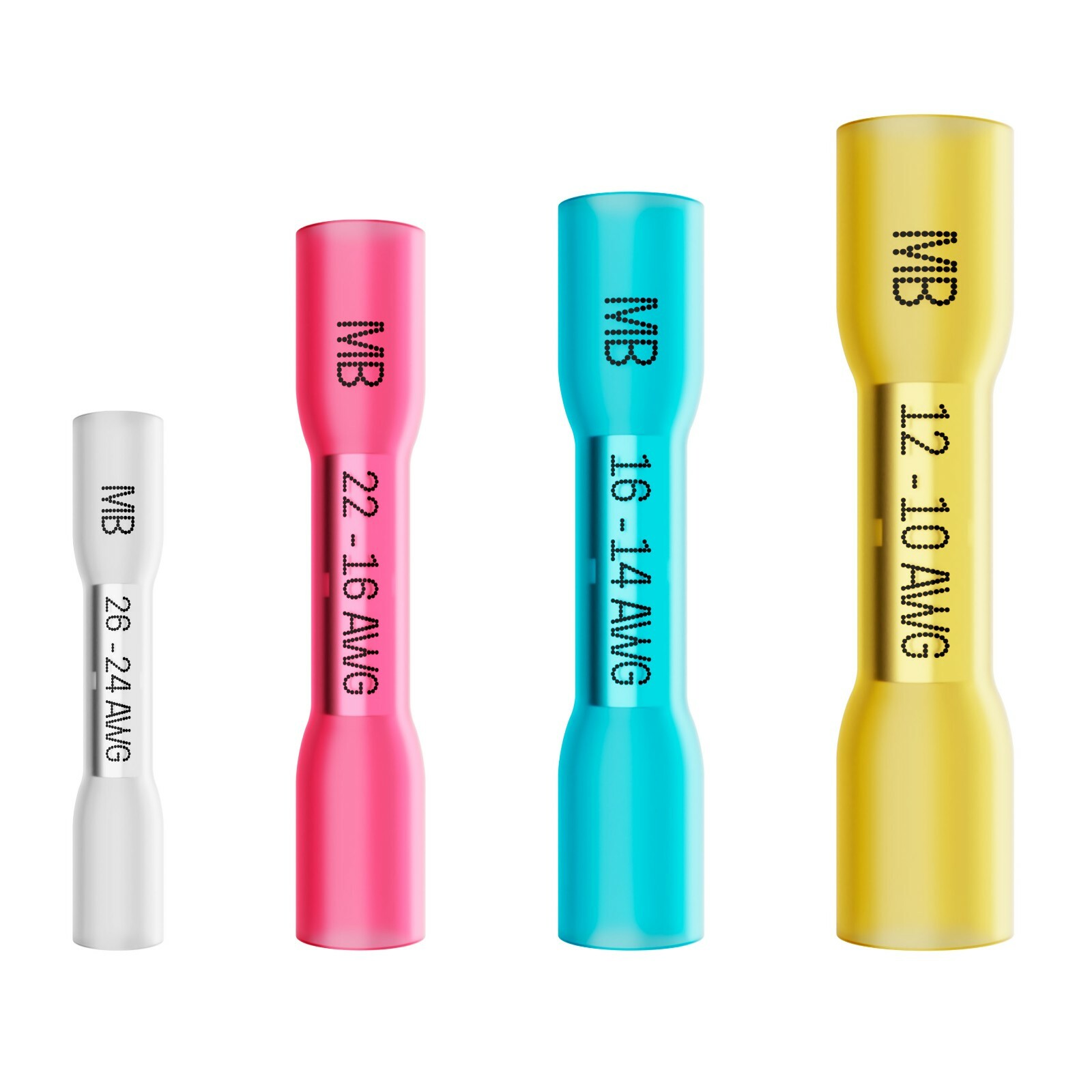 Heat Shrink Butt Crimp Connectors, Waterproof Electrical Terminals, MonsterBolts