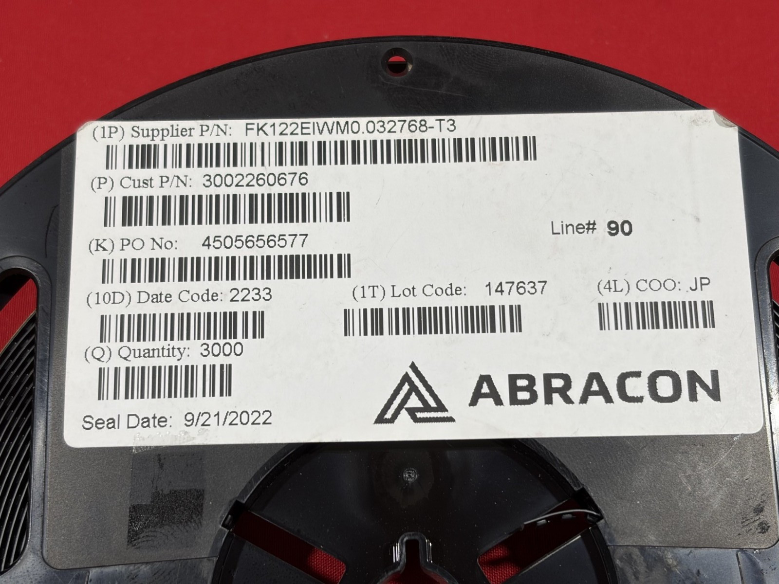 3000x Abracon 0.032768MHz/32.768KHz Crystal/Xtal 2.05×1.2mm FK122EIWM0.032768-T3