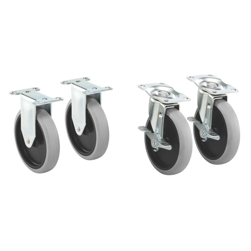 Heavy Duty Adaptable Utility Cart Replacement Casters, Pack of 4