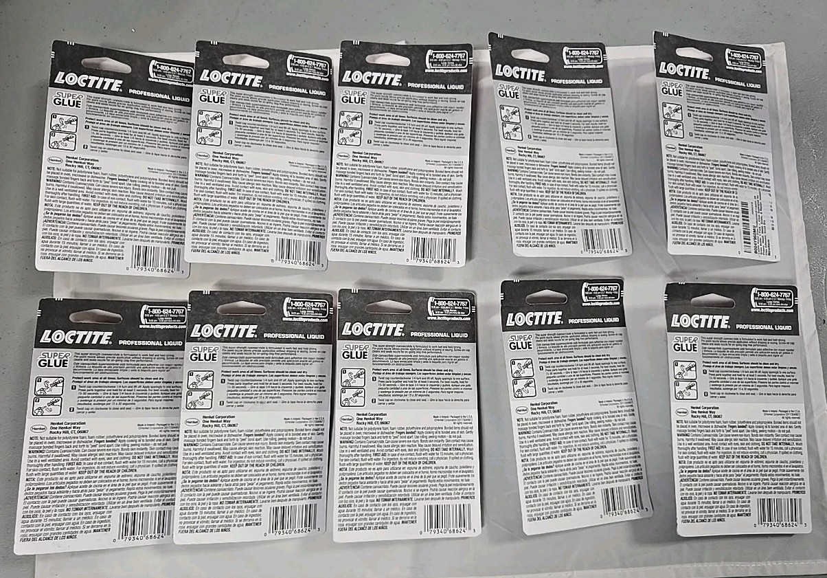 Ten Loctite Liquid Professional Super Glue 20 Gm Bottle Ultimate Speed Strength