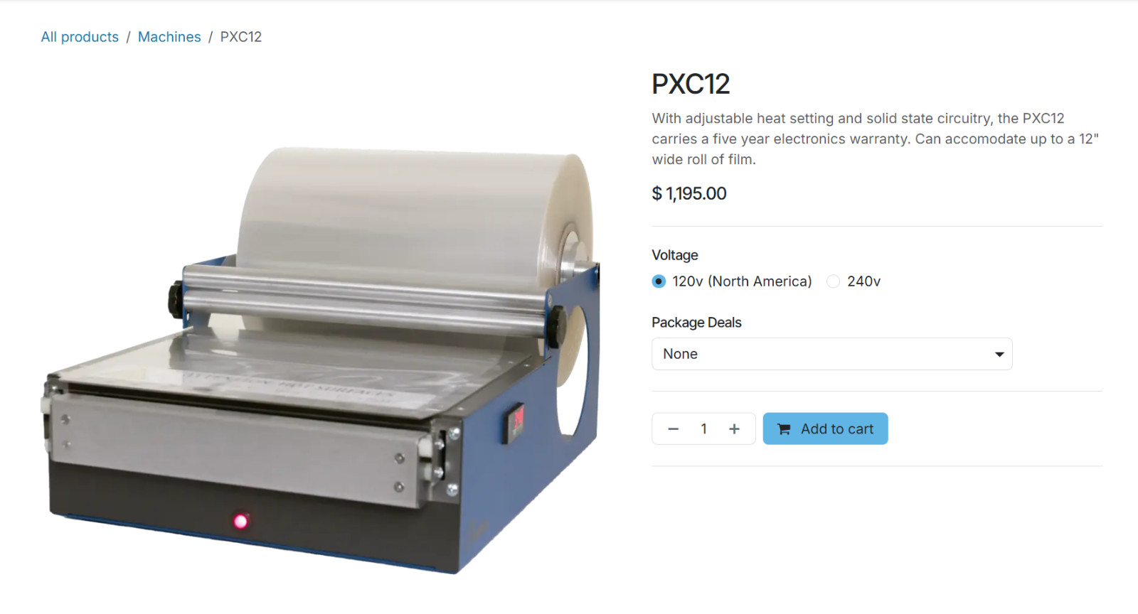 Xopax Overwrap Machine PXC12 — CD, DVD, Cigarette Box, Beauty & Health Product