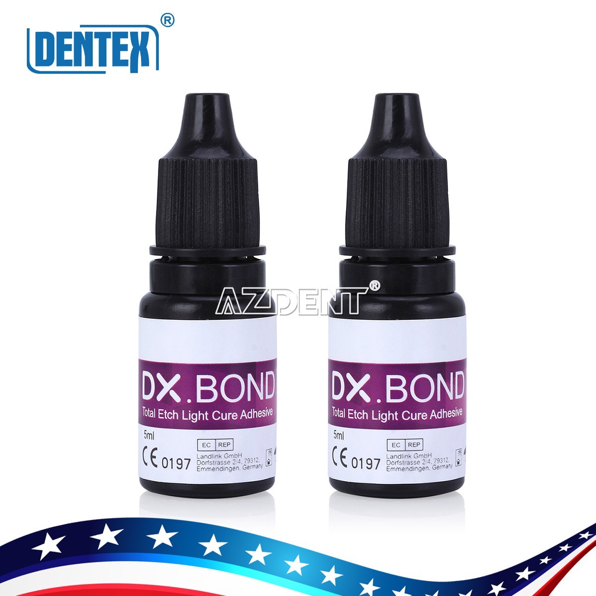 DENTEX Dental Light Cure Dentin Enamel Bonding Resin Adhesive ONE STEP 5 ML