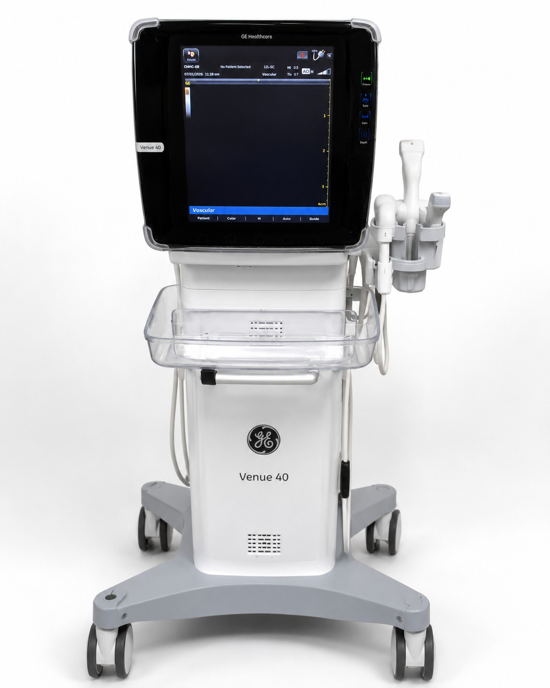 GE Healthcare Venue 40 Ultrasound System w/ Cart / printer/Probe– AS-IS