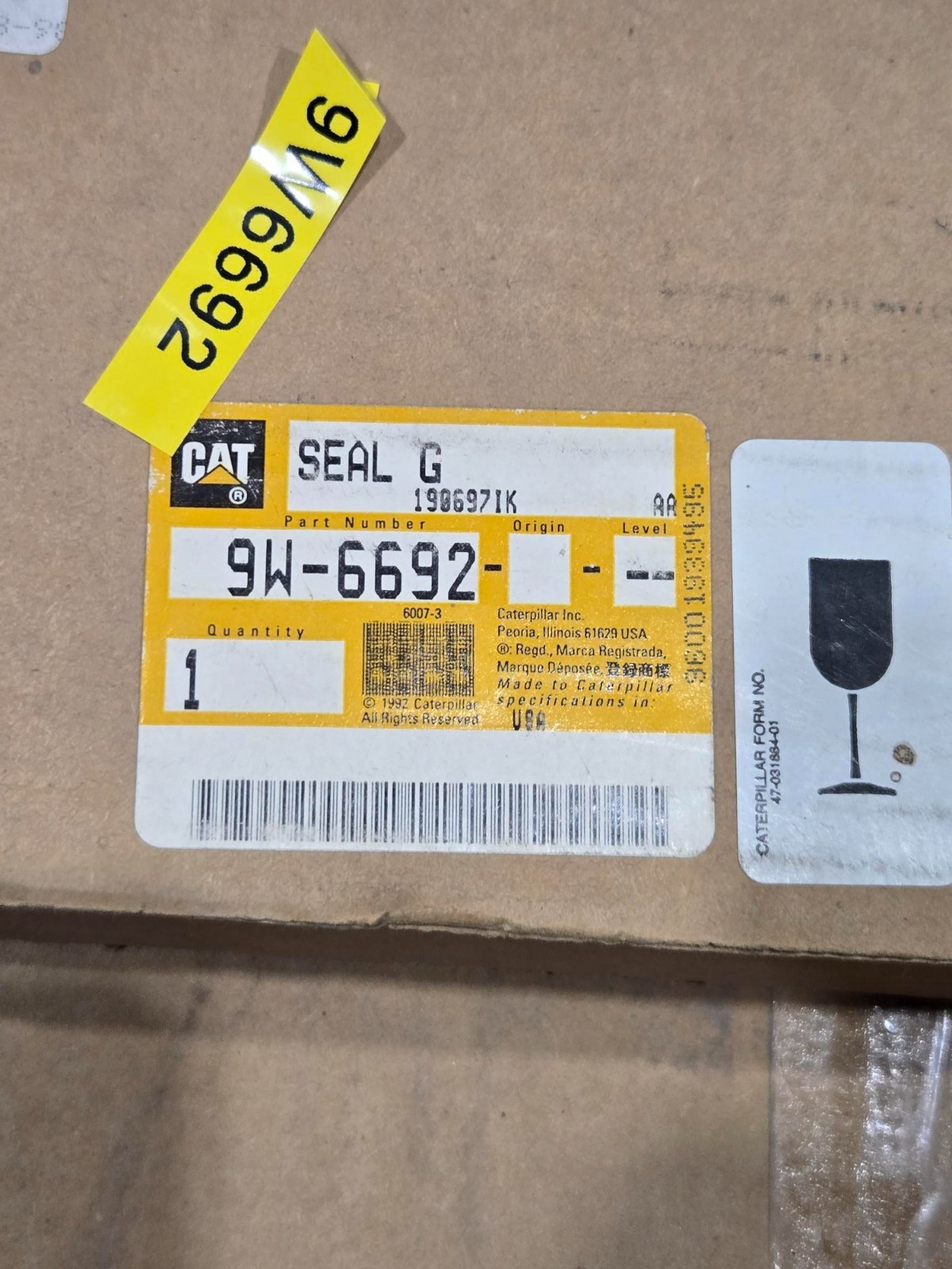 Cat 9W-6692 DUO cone seal