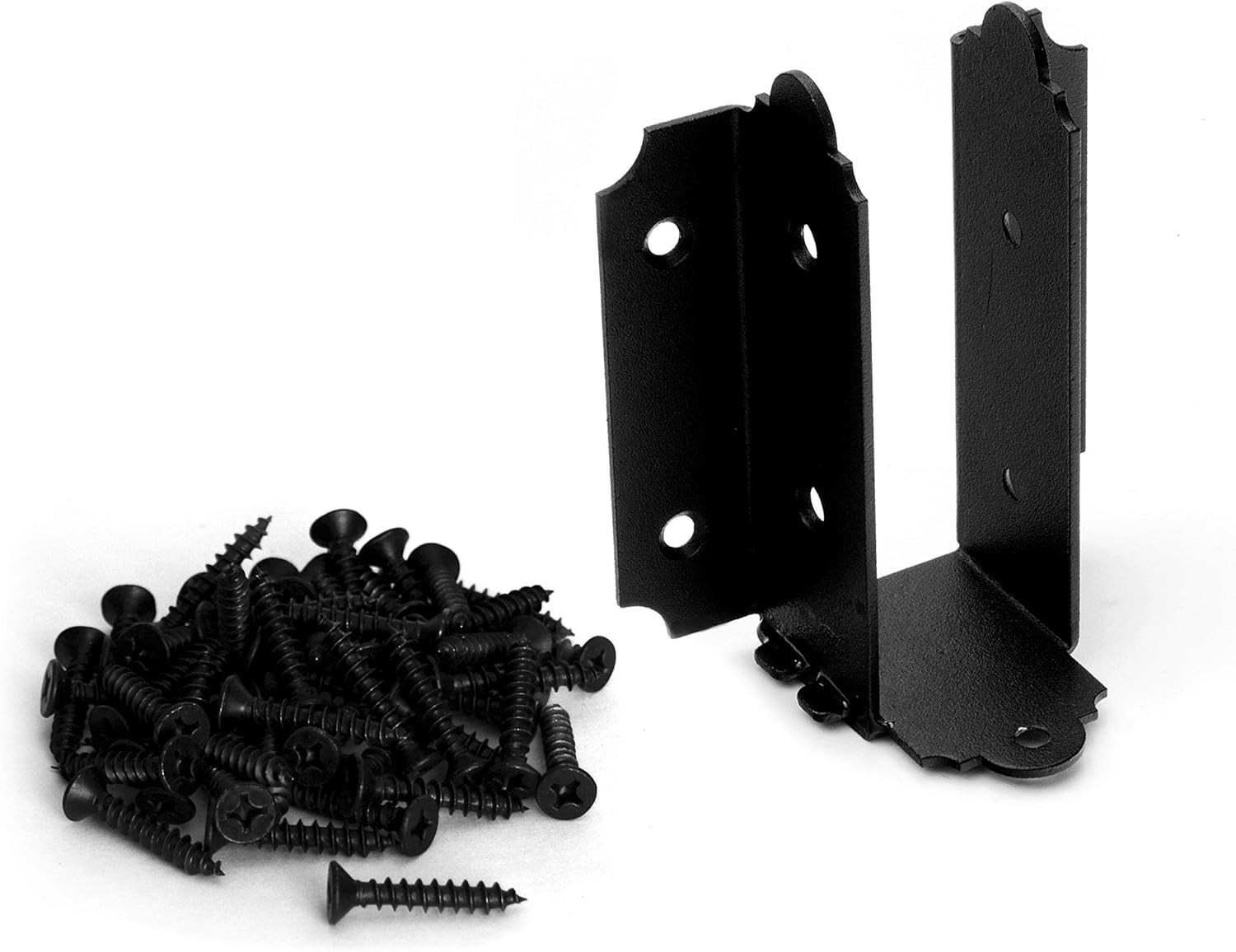 T-Tie Truss Plate Connectors, 6″, Steel, Powder Coated Finish, Black, 2 Pieces