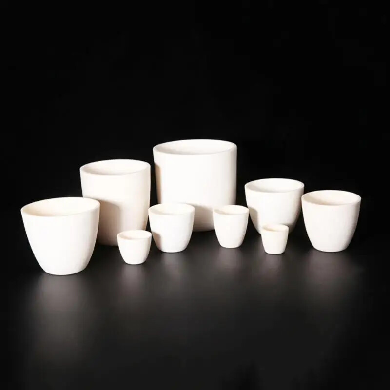 5-1000ml Alumina Crucible 99% Alumina Ash Crucible Without Cover for Experiment
