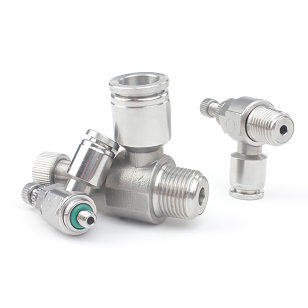 A2 Stainless Steel Pneumatic Push in Connectors Air Water Pipe All Type Fittings