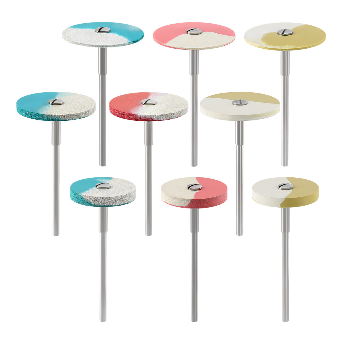 AZDENT Dental Rubber Diamond Polisher Wheel Disc HP for Porcelain/Zirconia