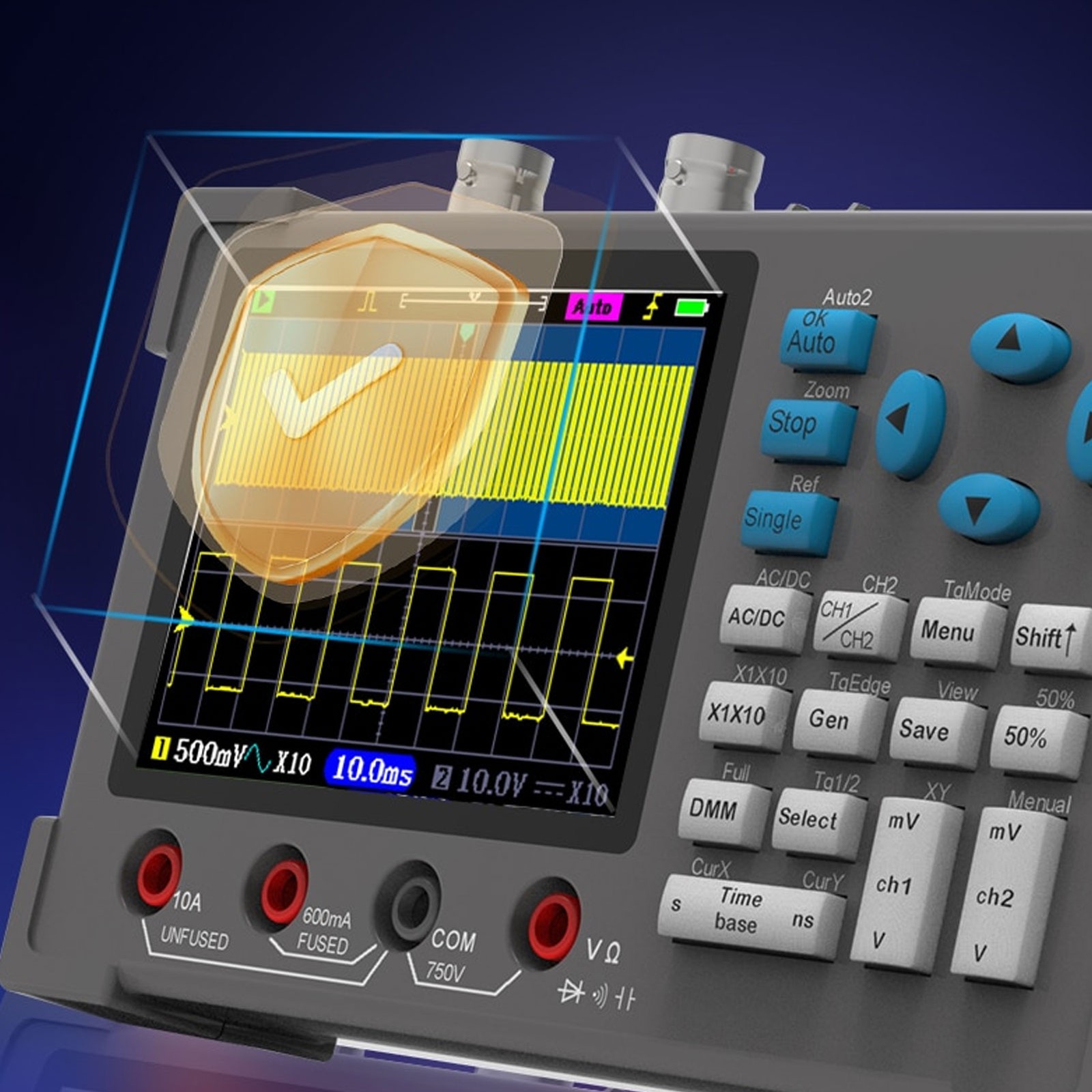 NEW Digital Oscilloscope 3 In 1 Multimeter Signal Generator 120M 250MSa/s 3.2in