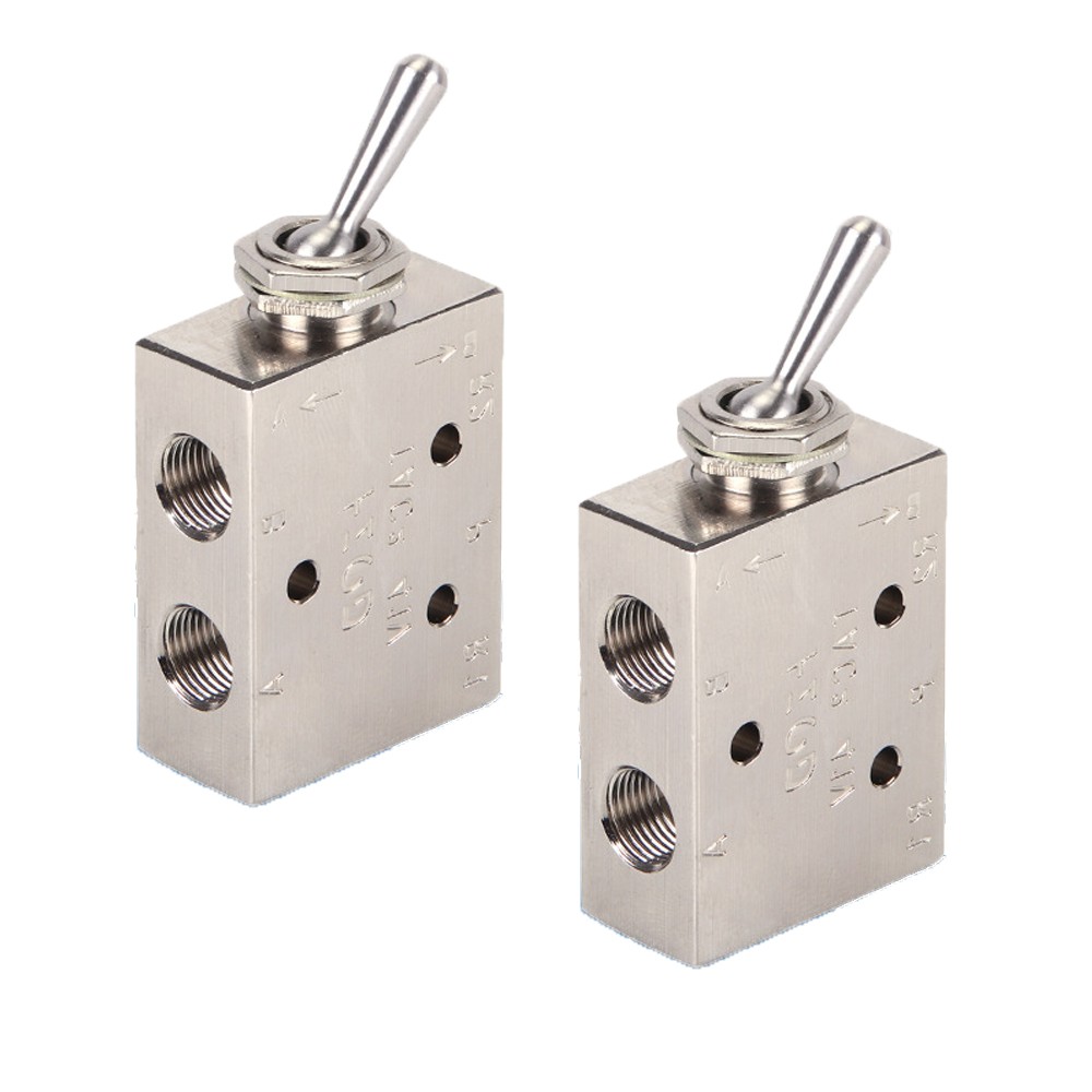 2PACK TAC2 31V TAC2-31V 1/8″ Air Pneumatic 2 Position 3 Way Switch Knob Valve