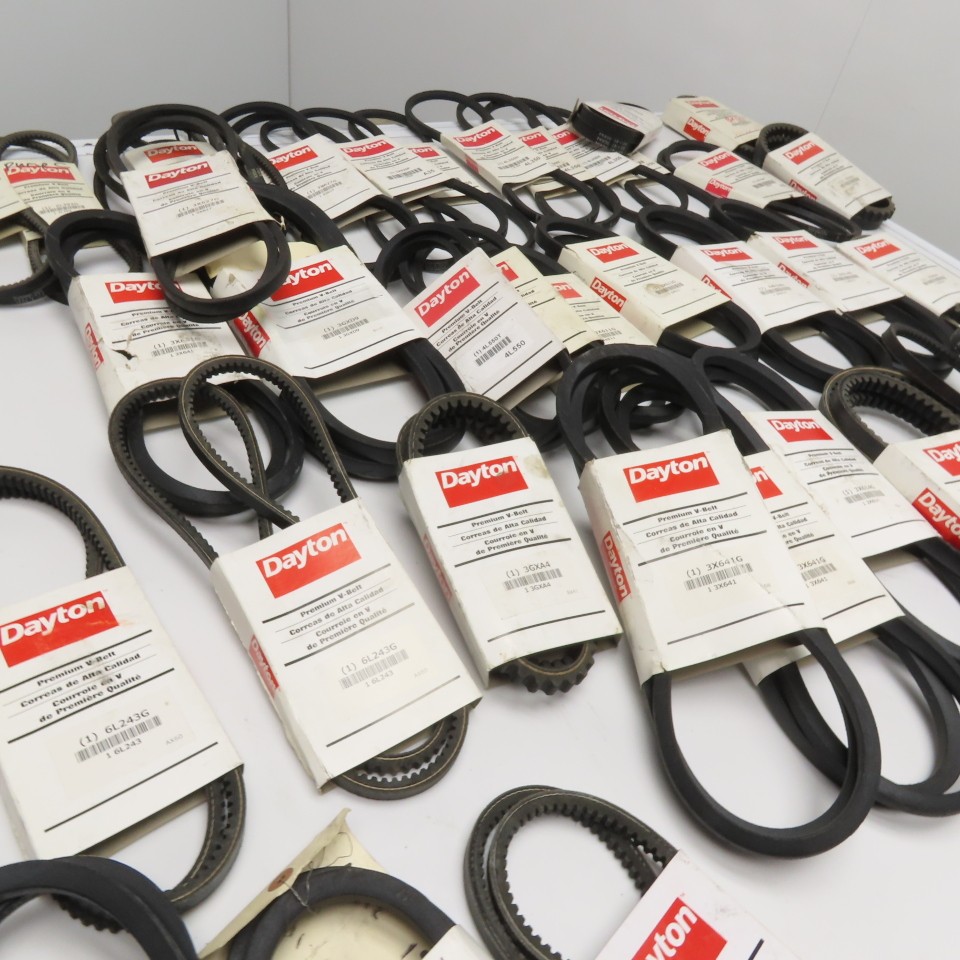 Dayton Huge Variety New V-Belts A, B, AX 3VX Section Restock Resell Lot Of 40