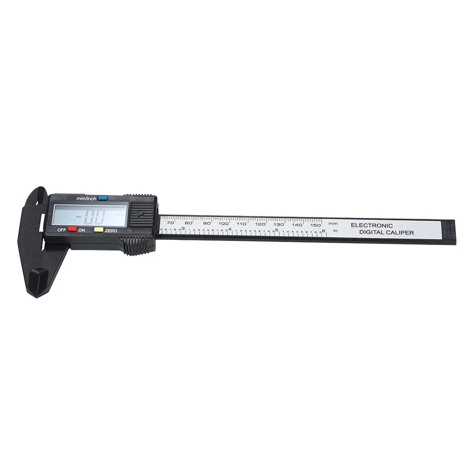 6″ 150mm Carbin Fiber Electronic Digital Vernier Caliper Micrometer Gauge LCD