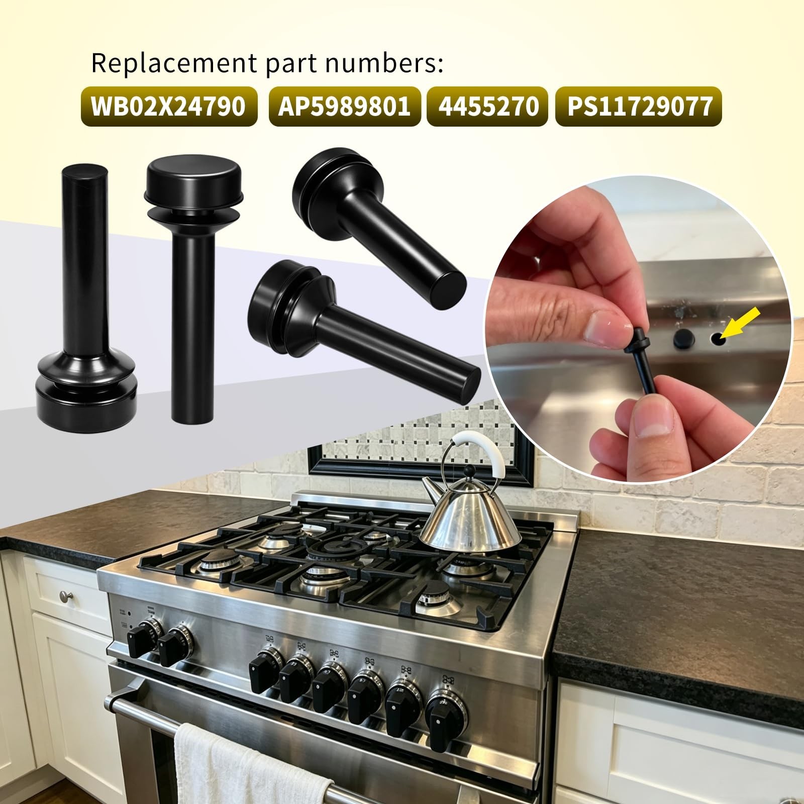12 Pack WB02X24790 Rubber Stove Grate Feet Fit GE Range Oven Burner | Replace…