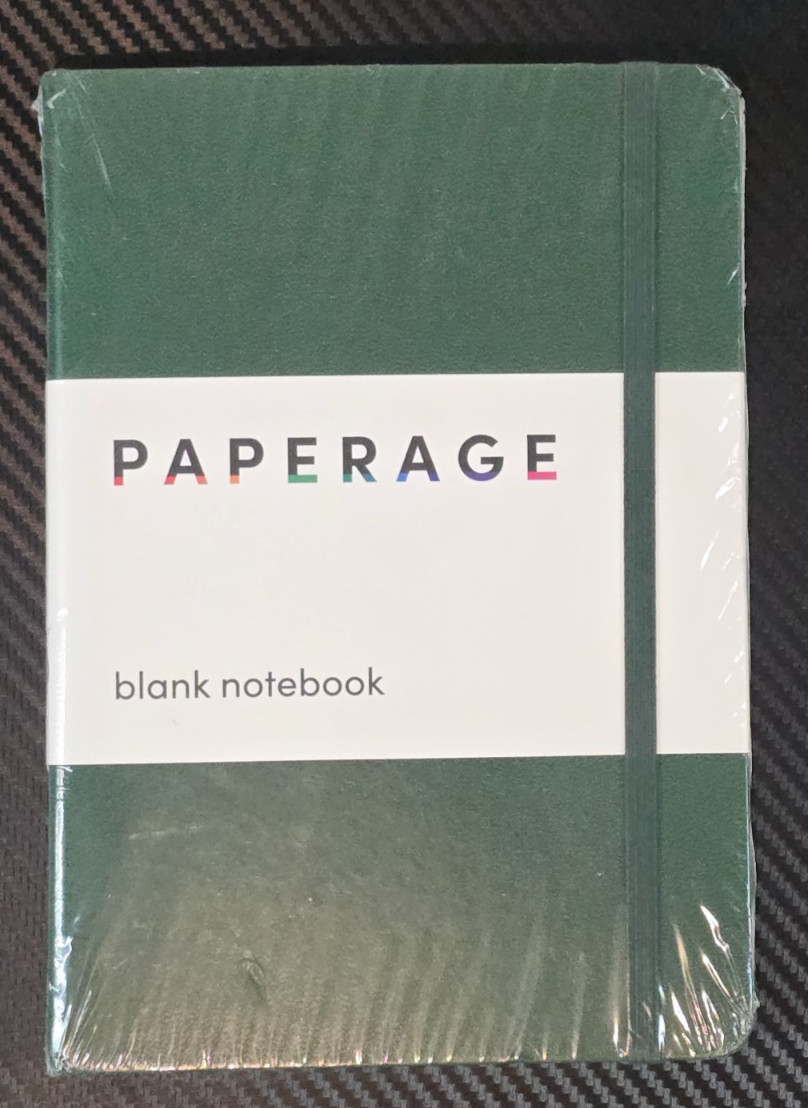 PAPERAGE Blank Journal Notebook Black 160 Pages 5.7 » x 8″ Green