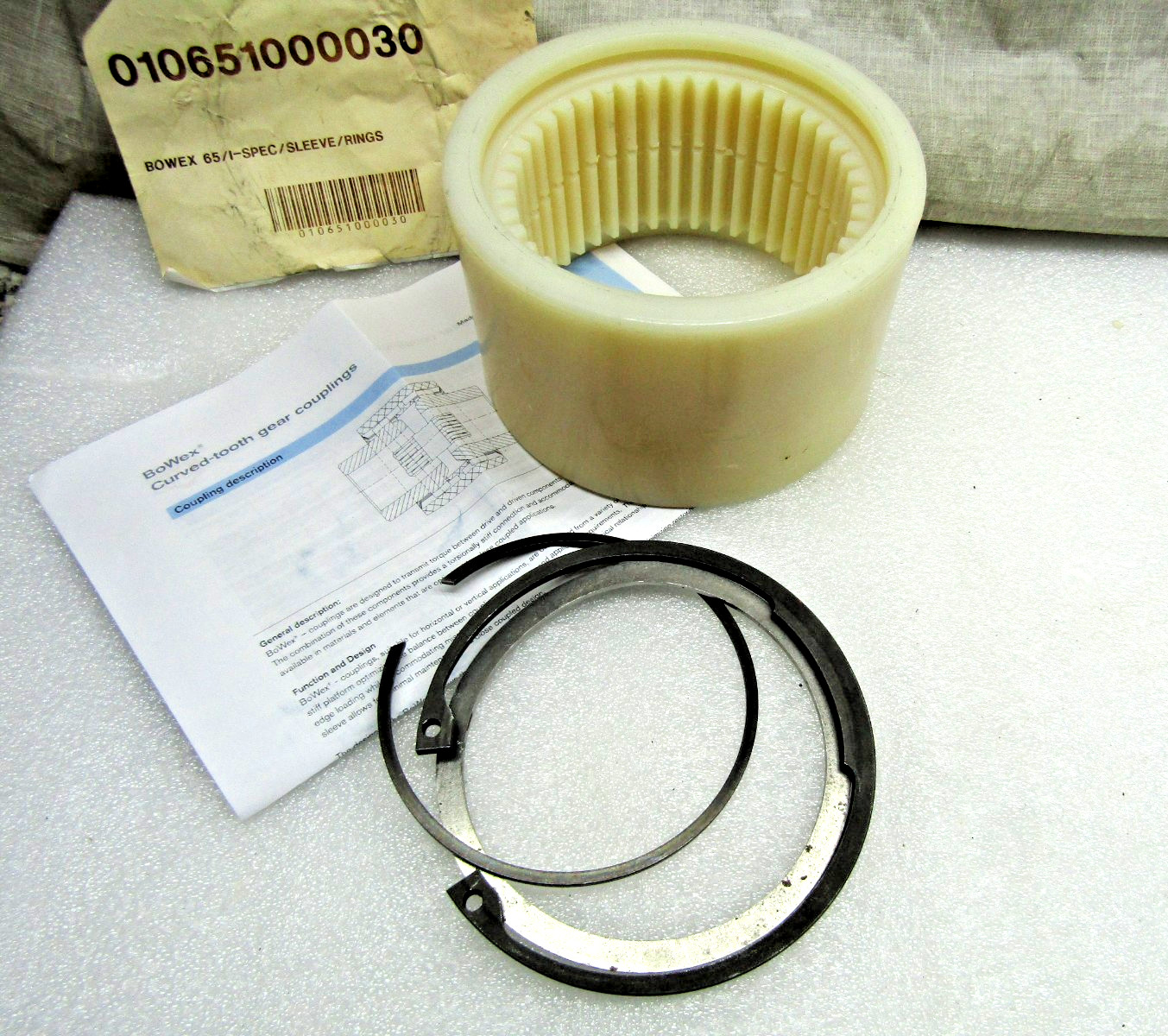 KTR Bowex Curved Tooth Gear Coupling Nylon Sleeve 65/i-spec 010657000030