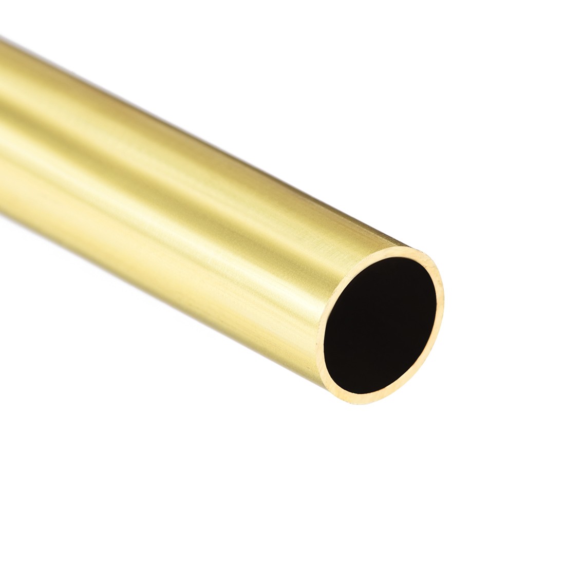 300mm Length 8mm OD 0.5mm Thick Brass Round Tube Seamless Straight Pipe 2Pcs