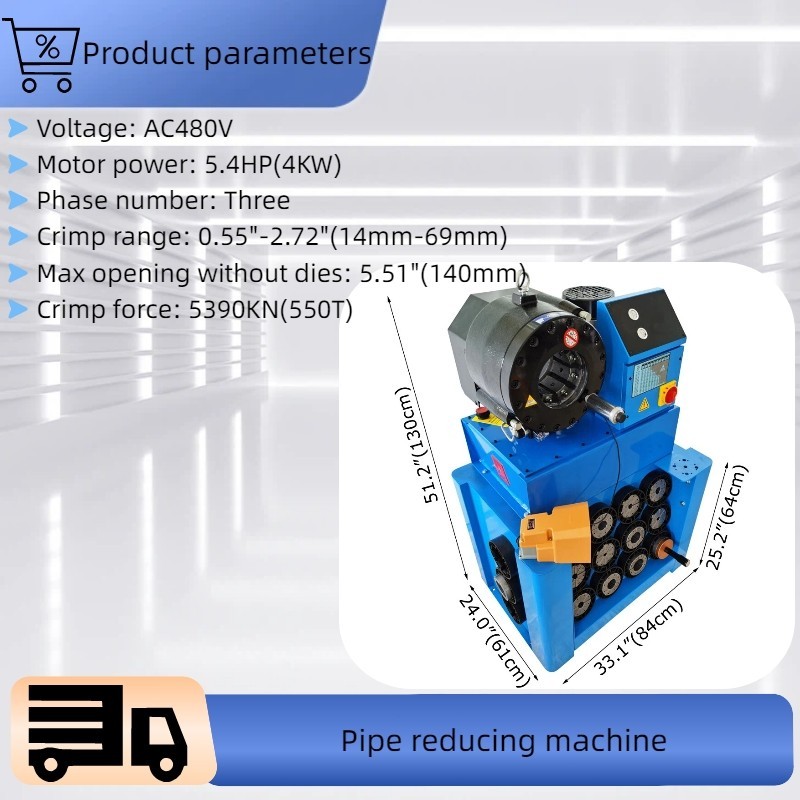 480V 3PH 0.55″-2.72″ High Pressure Hose Crimper Hydraulic Hose Crimping Machine