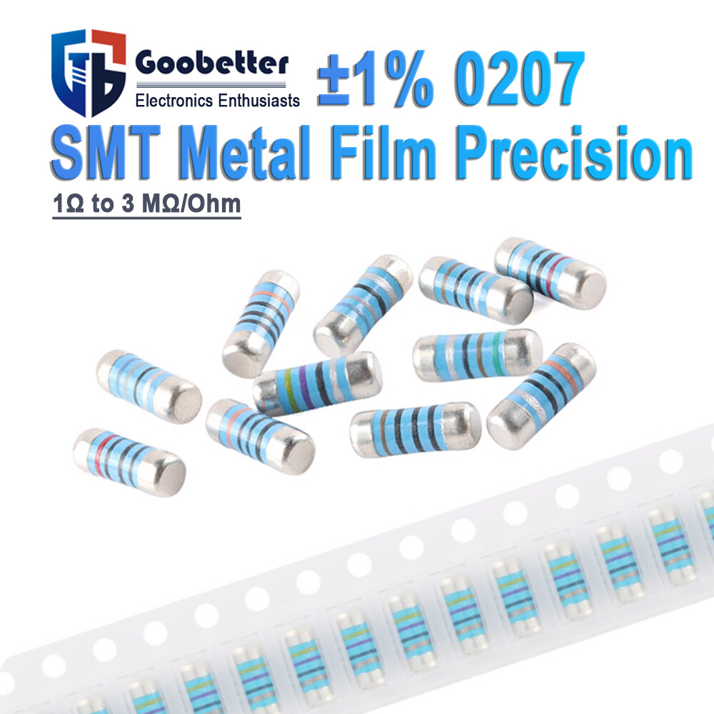 0207 SMT Metal Film Precision ±1% MELF Resistance 1Ω to 3 MΩ/Ohm 57 Values