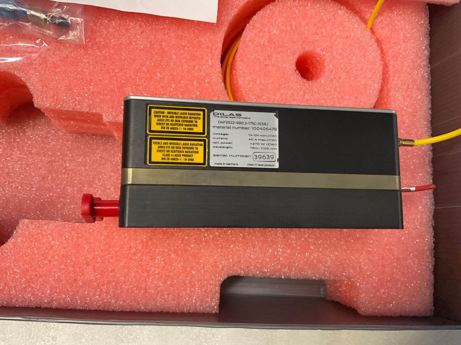 Rofin Dilas D4F2S22-980.2-175C-IS58.1 Continuous Wave-Operation Coherent AS IS