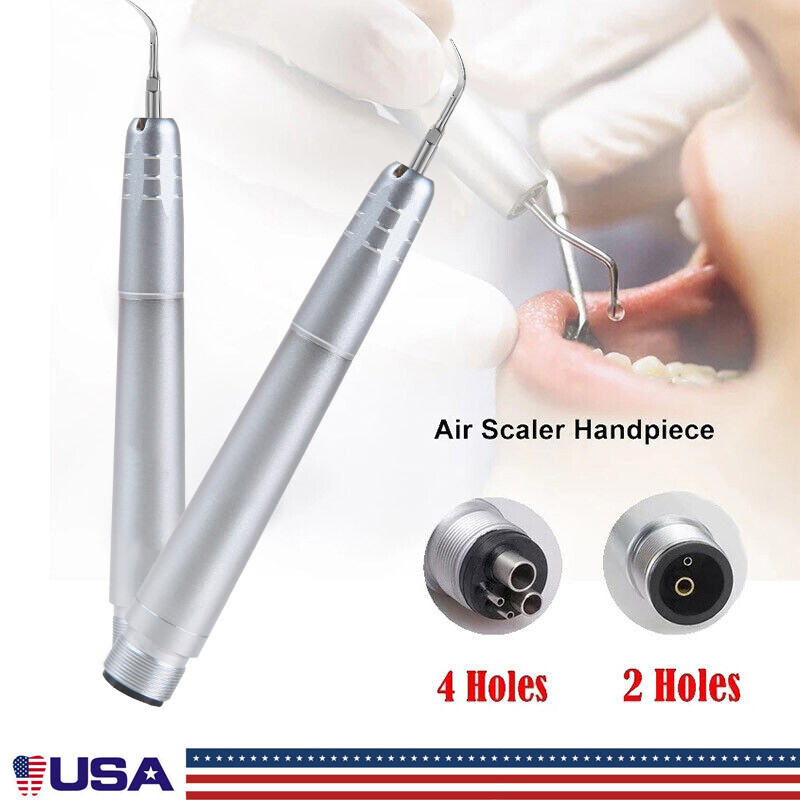 Dental Ultrasonic Air Scaler Handpiece Hygienist 2Hole/4Hole With 3 Tips USA
