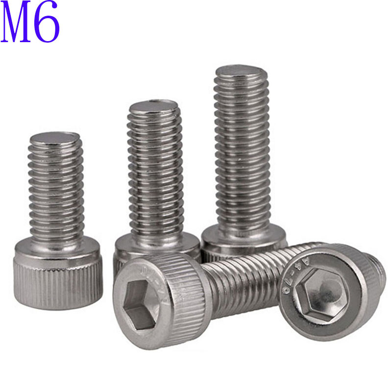 6mm / M6 x 1.0 201 stainless steel ALLEN BOLT SOCKET HEAD CAP SCREWS DIN 912