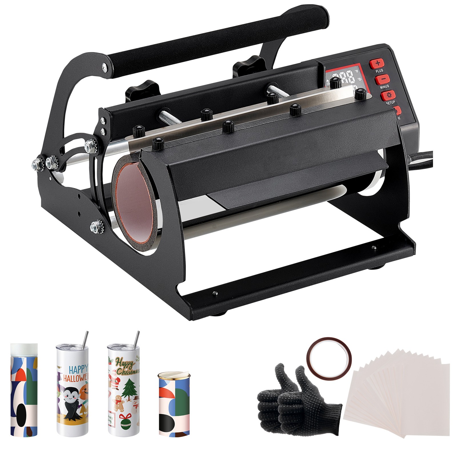 Uimoso Tumbler Heat Press Machine 11-30oz Mug Press Sublimation Tumblers Black