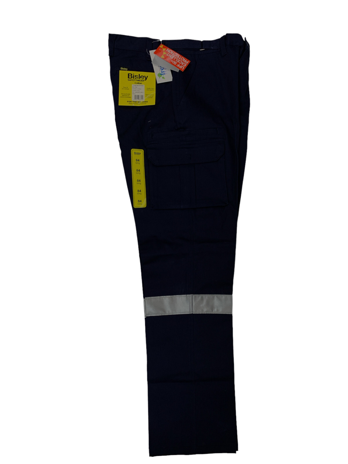 Bisley Safetywear Cargo Pant 3M Scotchlite Reflective Material Navy NWT
