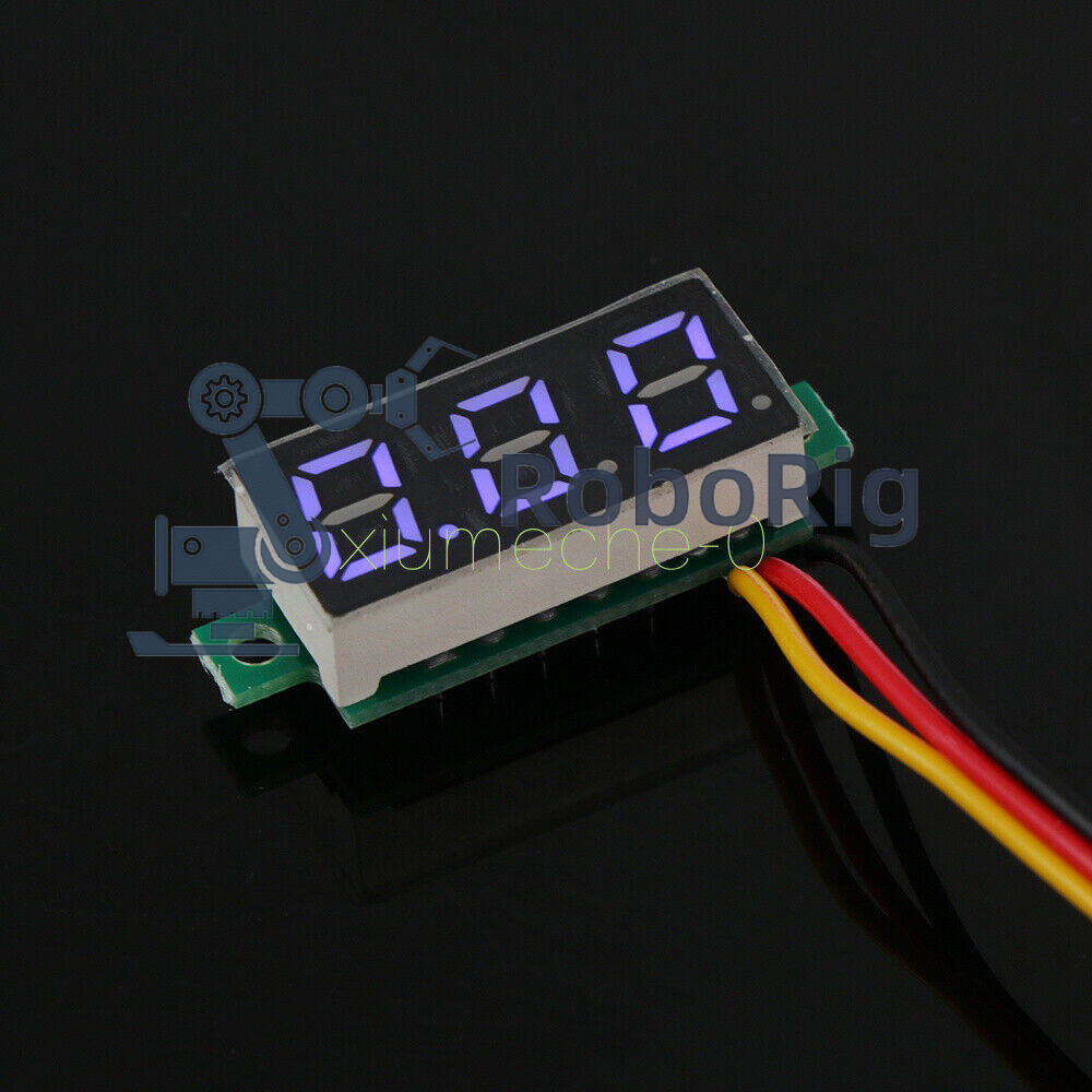 0.28″ Blue 3-Wire LED DC 0-100V Voltmeter Digital Display Voltage Panel Meter