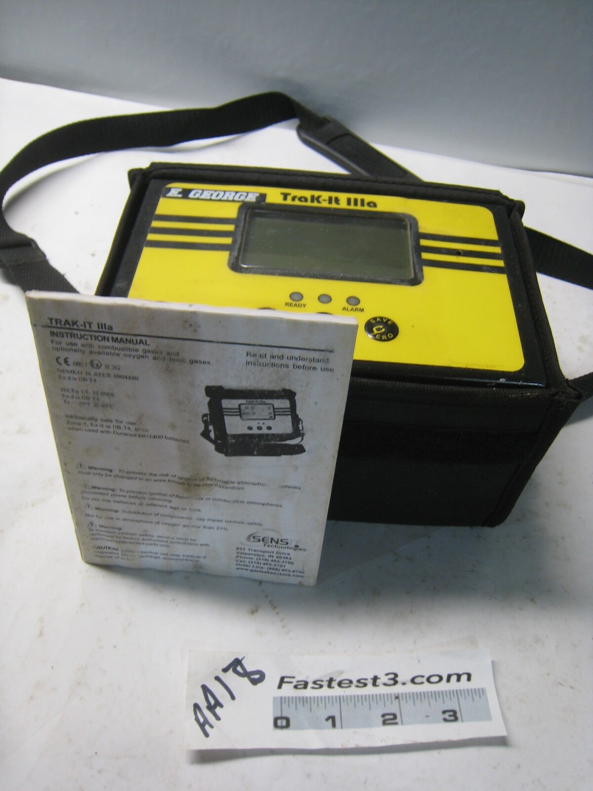 SENSIT Trak-It 111 lll IIIa 4-Gas Combustible Gas Indicator leak detector 44 078