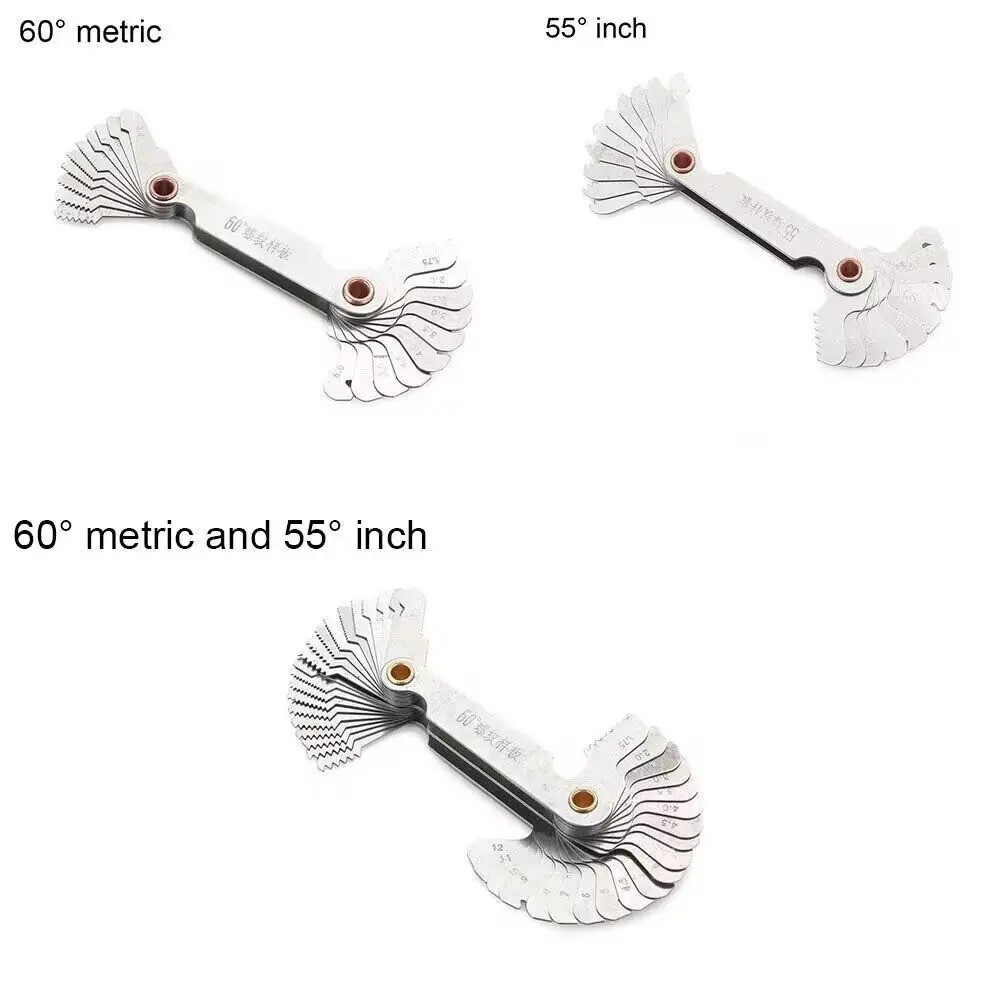 Metric Inch Thread Pitch Gauge Screw Thread Measuring Tool Plug Gauge Set