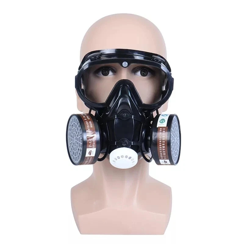 Emergency Survival Safety Respiratory Gas Mask Goggles Dual Protection Filter