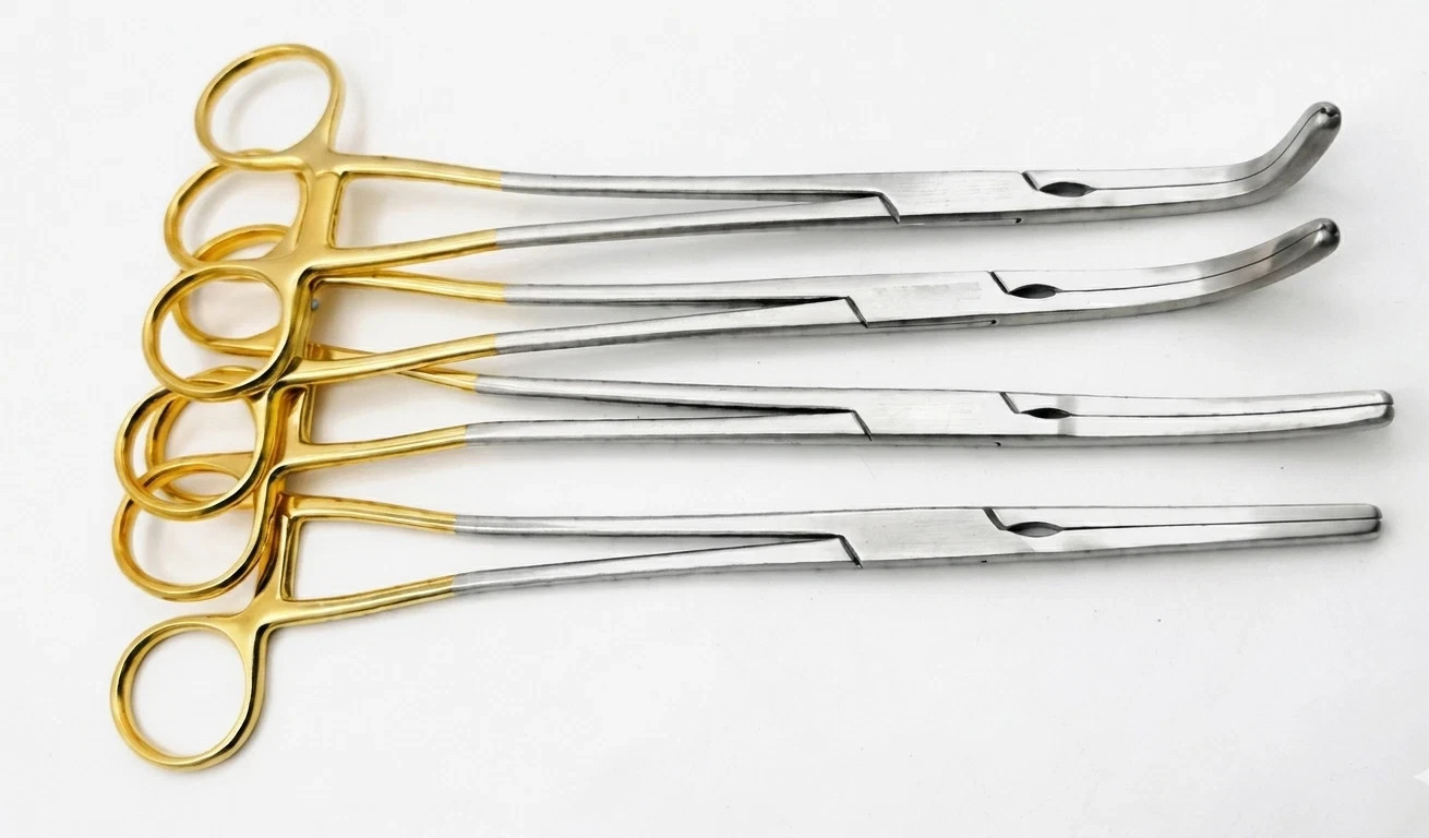 Set of 4 Zeppelin Z Hysterectomy Clamps TC OB/GYN Gynecology Surgical Forceps