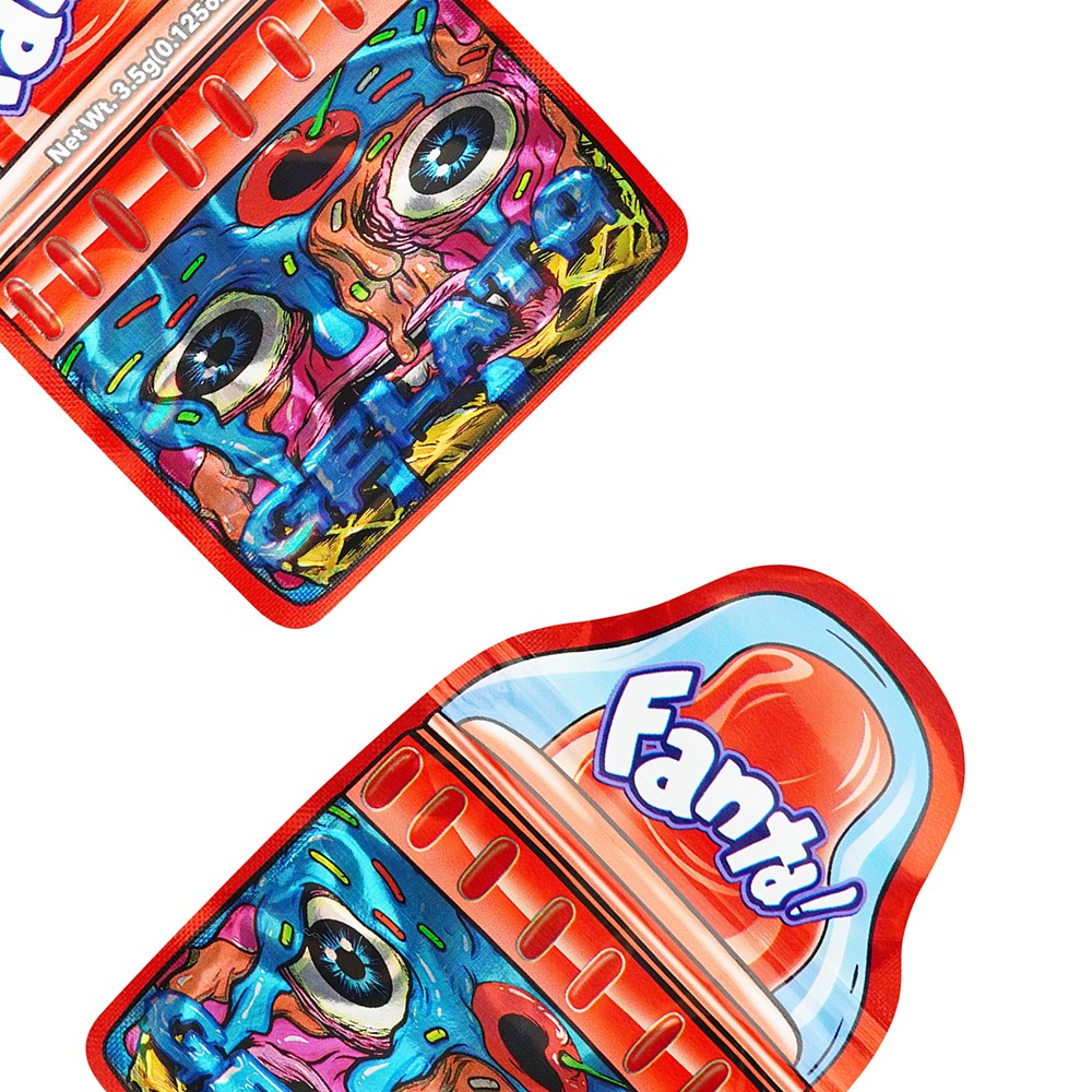 3.5g Smell Proof Mixed Holographic Mylar Bags Resealable Candy Pouches 100pcs