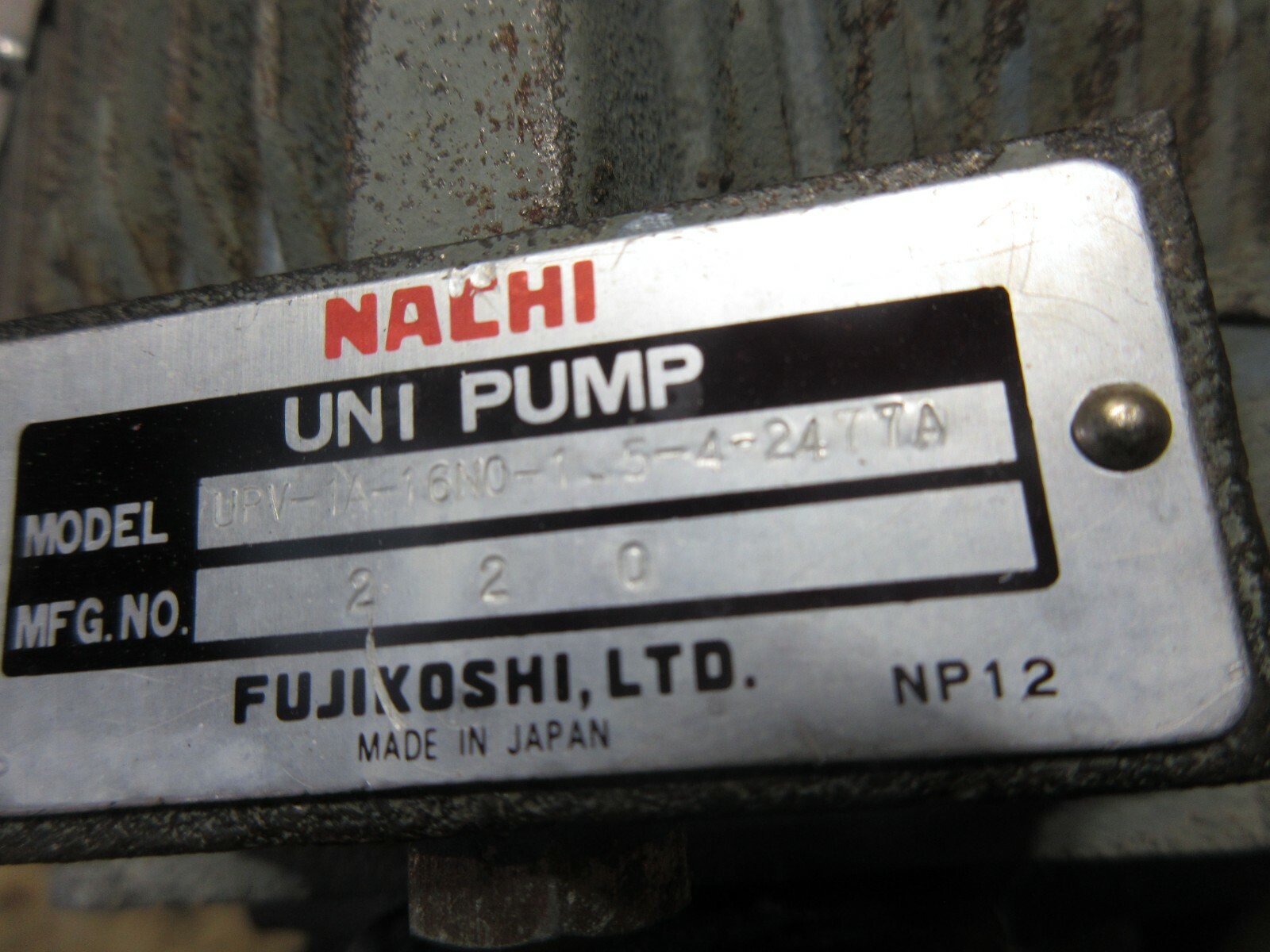 MEIDEN SHA MOTOR PUMP ARB001S LTF70-NR UPV-1A-16N0-1.5-4-2477A PVS-1B-16N0-2477A