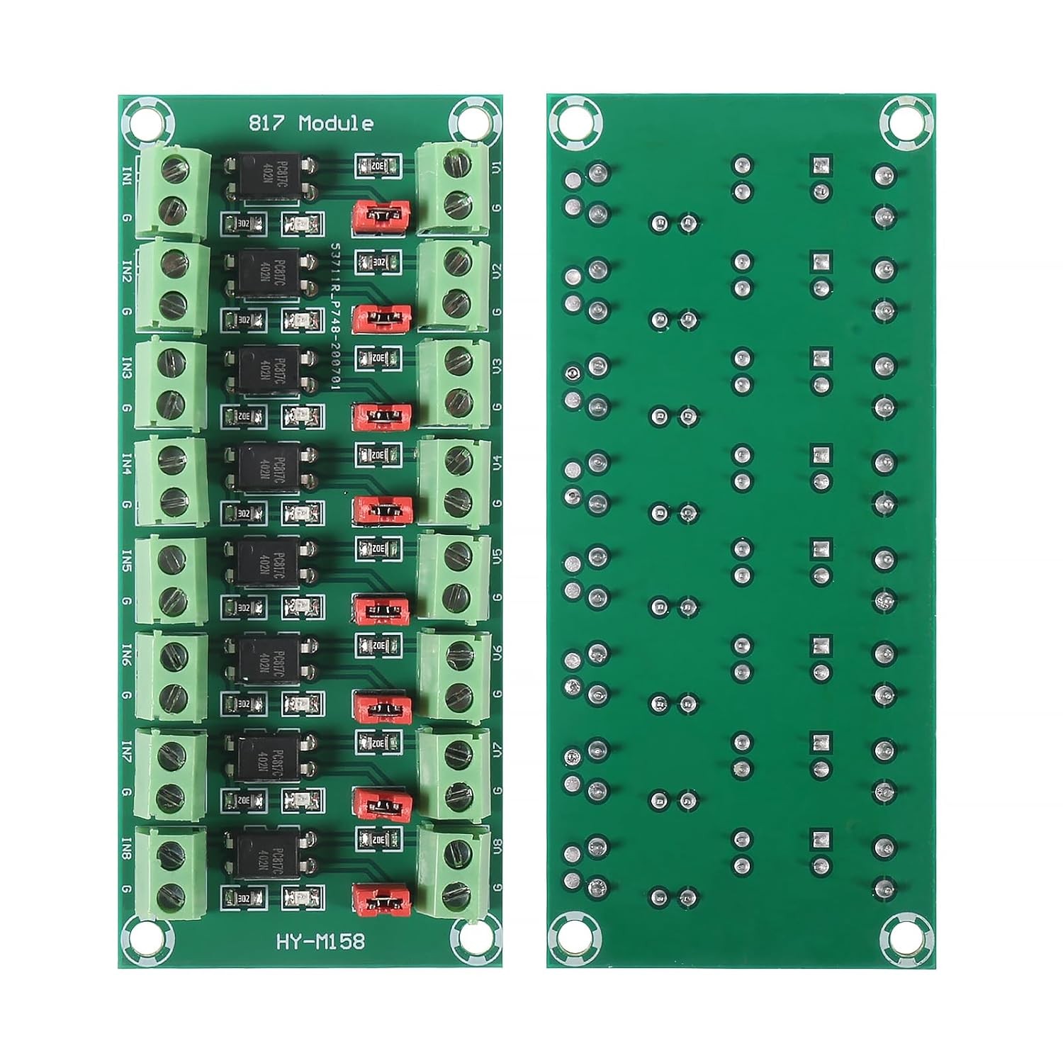 PC817 8-Channel 3.6V-30V Optocoupler Isolation Board Voltage Converter Module