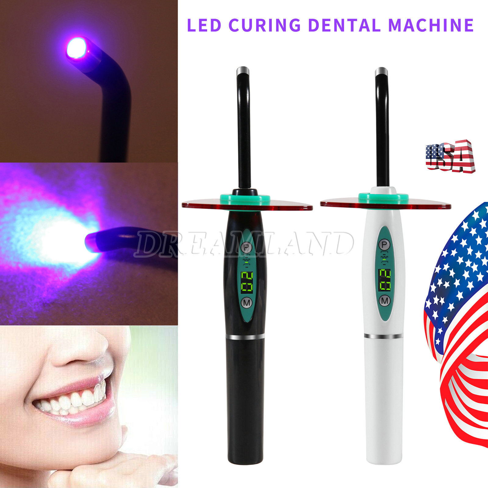 New UV Dental Wireless LED Curing Light Cure Lamp Curing Machine LA
