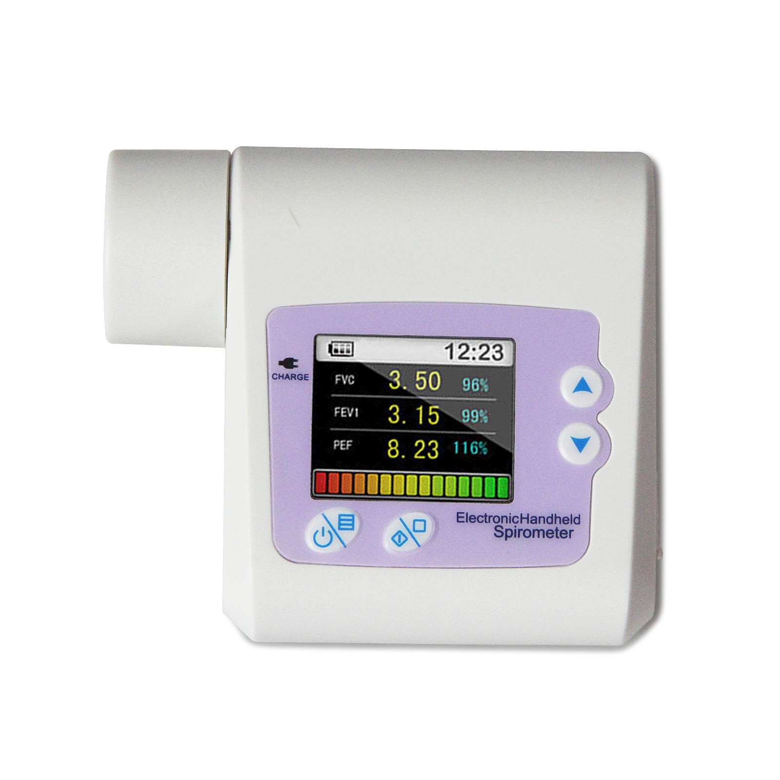Handheld Spirometer Pulmonary Function Lung Volume Rechargeable espirómetro USB