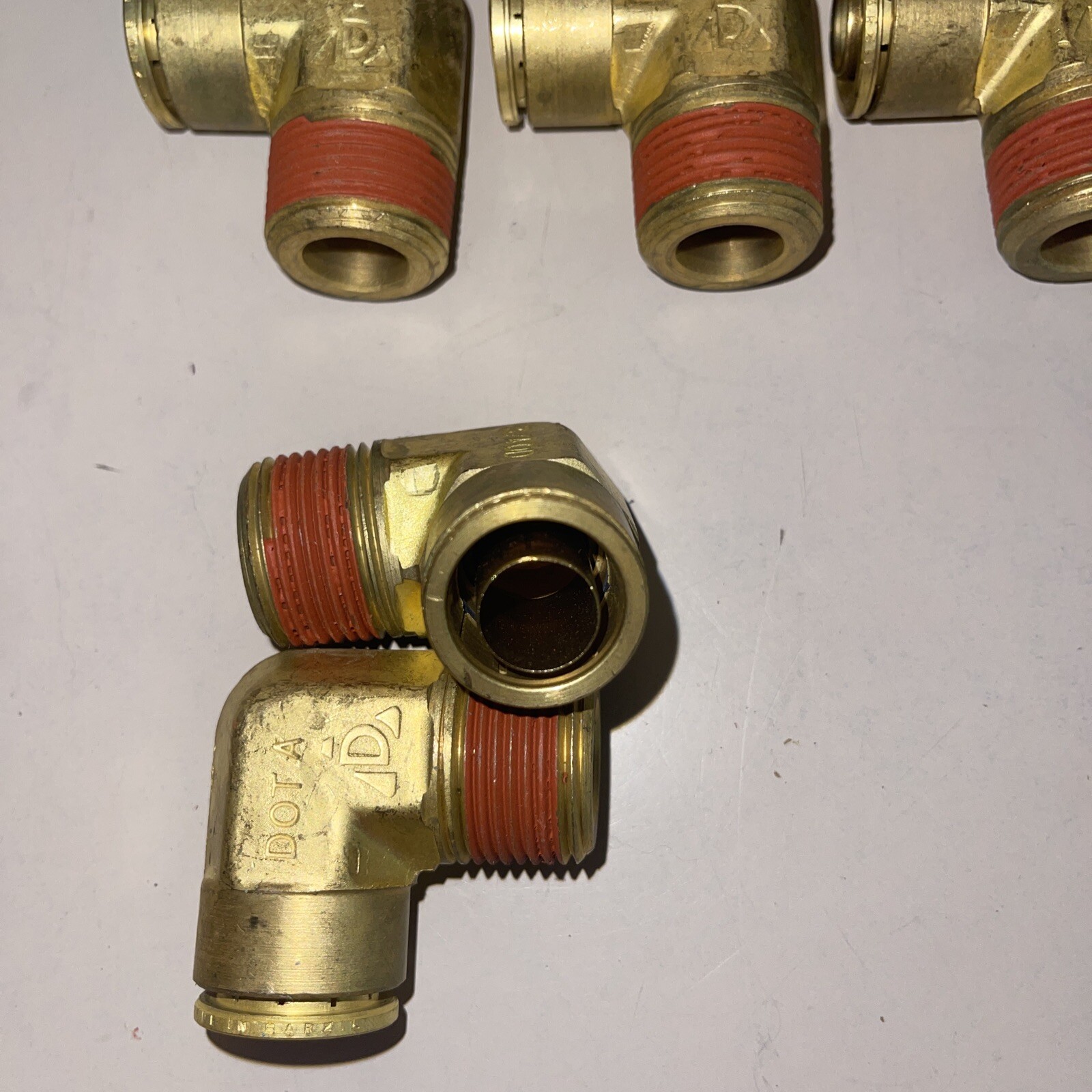 14 New Brass Elbows 3/4” x 3/4” NPT push in DOT 90degree