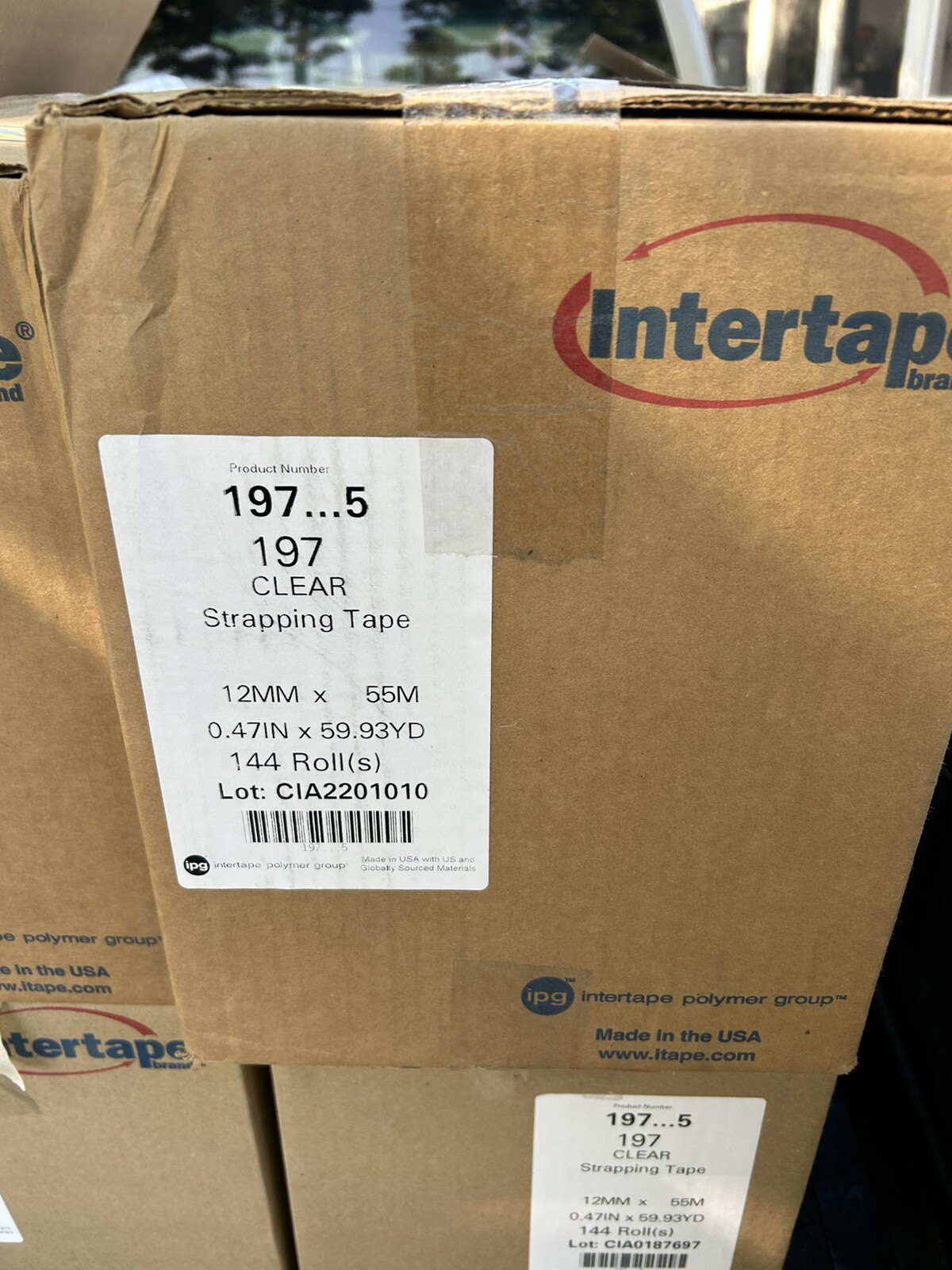 Intertape 12Mm X 55m Clear Strapping Tape .47 Inch X 59 Yards 24 Rolls $50