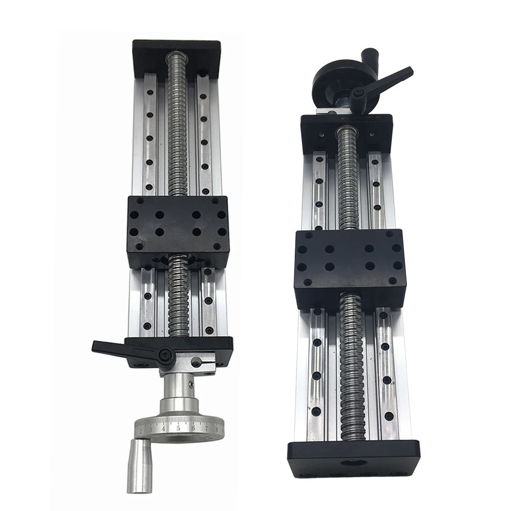 Manual 22-132lbs Ballscrew Linear Motion Stage Double Guides 12»CNC Slide Table