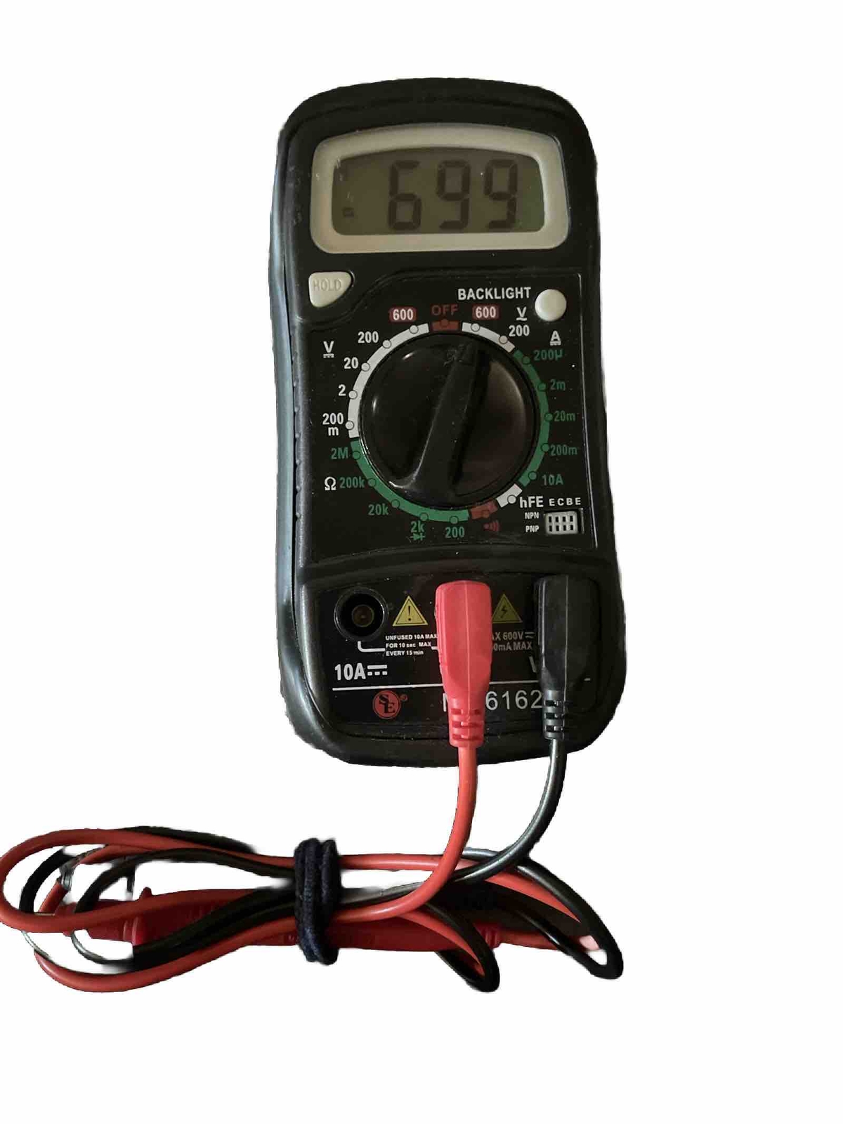 Digital Multimeter Voltmeter MM6162LAC DC Ammeter Ohmmeter Volt Meter Tester Ohm