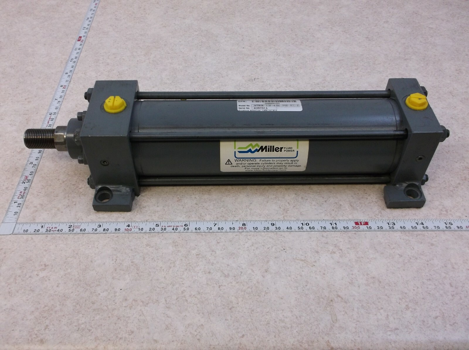 Miller, JV-72B2-2.50-8.000-0100-S11-0 Hyd Cyl, 1400PSI, E0228