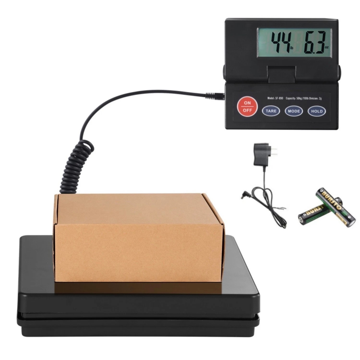 Shipping Scale Digital Postal Scale 110 lbs x 0.07 oz. AC/DC Package LCD New